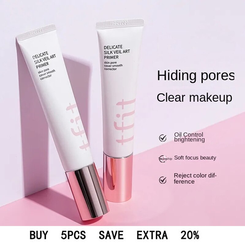 TikTok Makeup Primer Cream Invisible Pore Oil Control Concealer