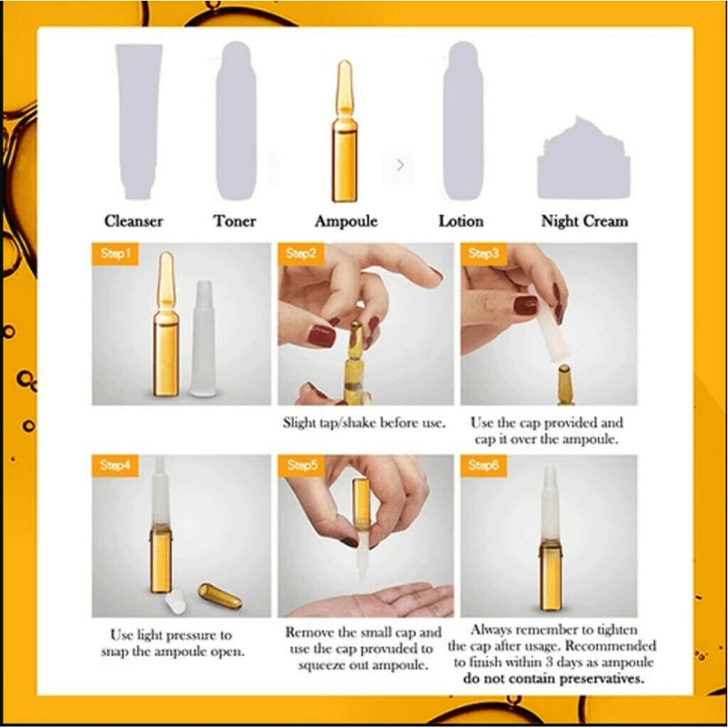 Portable Hyaluronic Acid Ampoule Face Serum Shrink Pores Anti-Ance Nicotinamide Whitening Essence