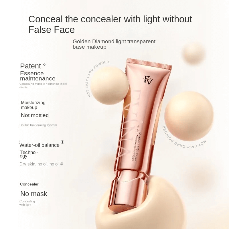 TikTok Golden Diamond Foundation Concealer Long-Lasting Base Makeup Oil Control Moisturizing