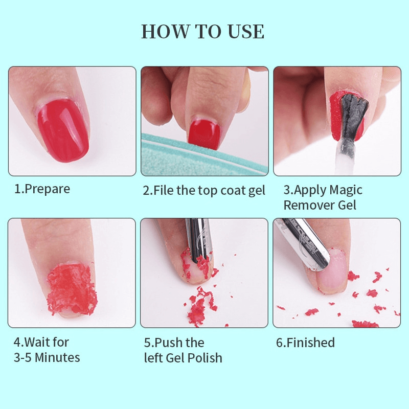 Nail Polish Remover Soak Off Quickly Easily Magic Remover Gel