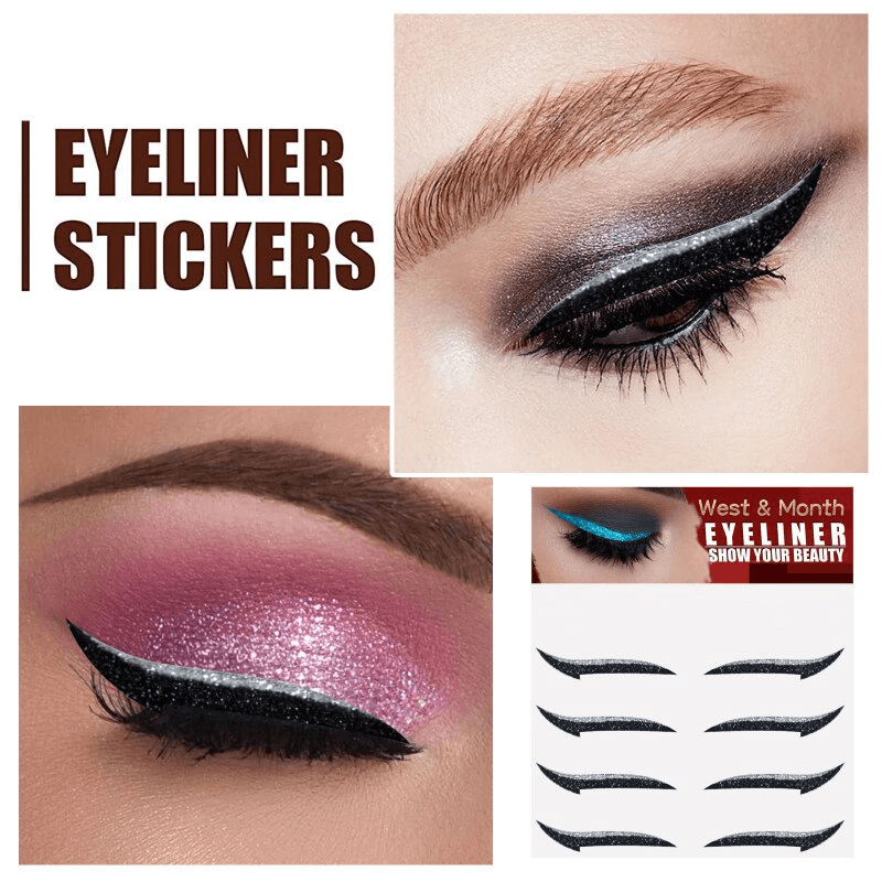 Lazy colored eye shadow stickers