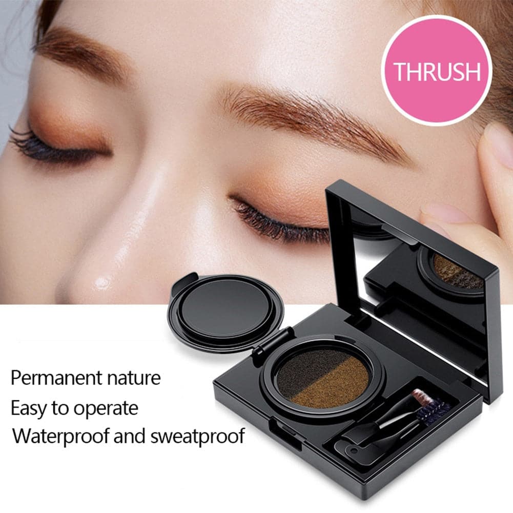 2 Color Set Waterproof Eyebrow Powder Eyebrow Cream Air Cushion Eye Brow Palette Dye Eyebrow