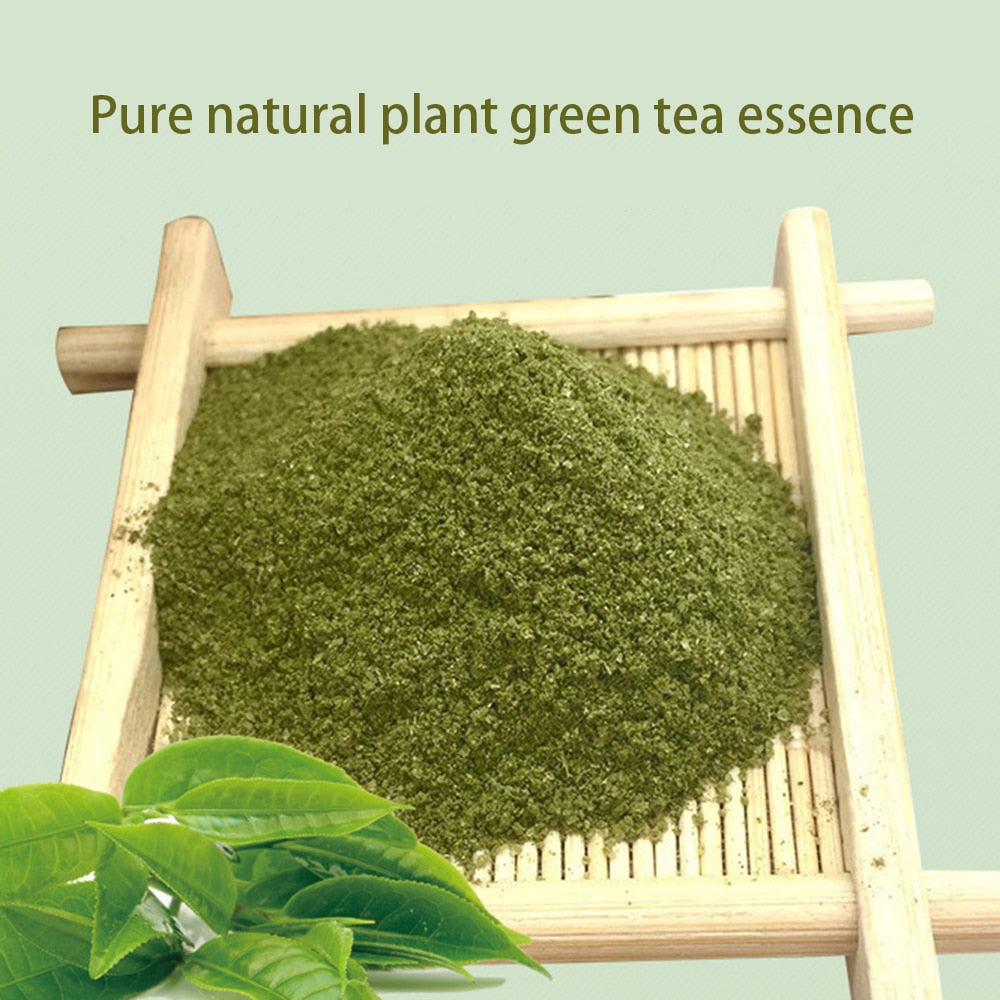 120g Natural Plant Green Tea Peeling Powder Shrinks Pores Mask