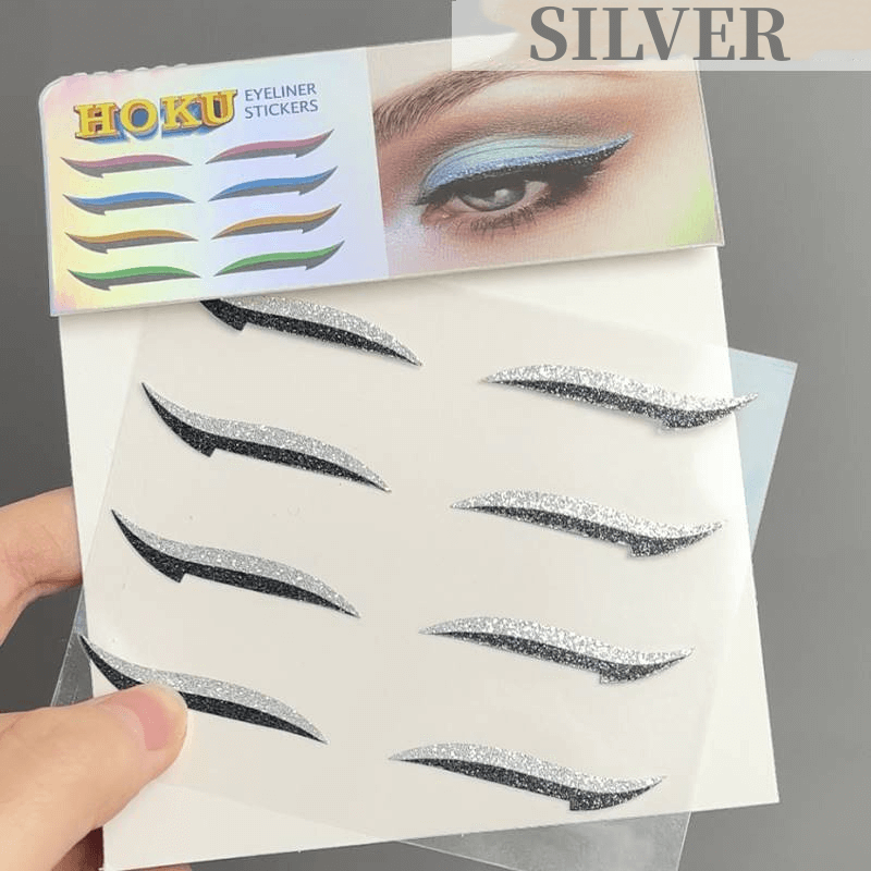 Lazy colored eye shadow stickers