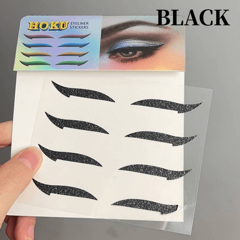 Lazy colored eye shadow stickers