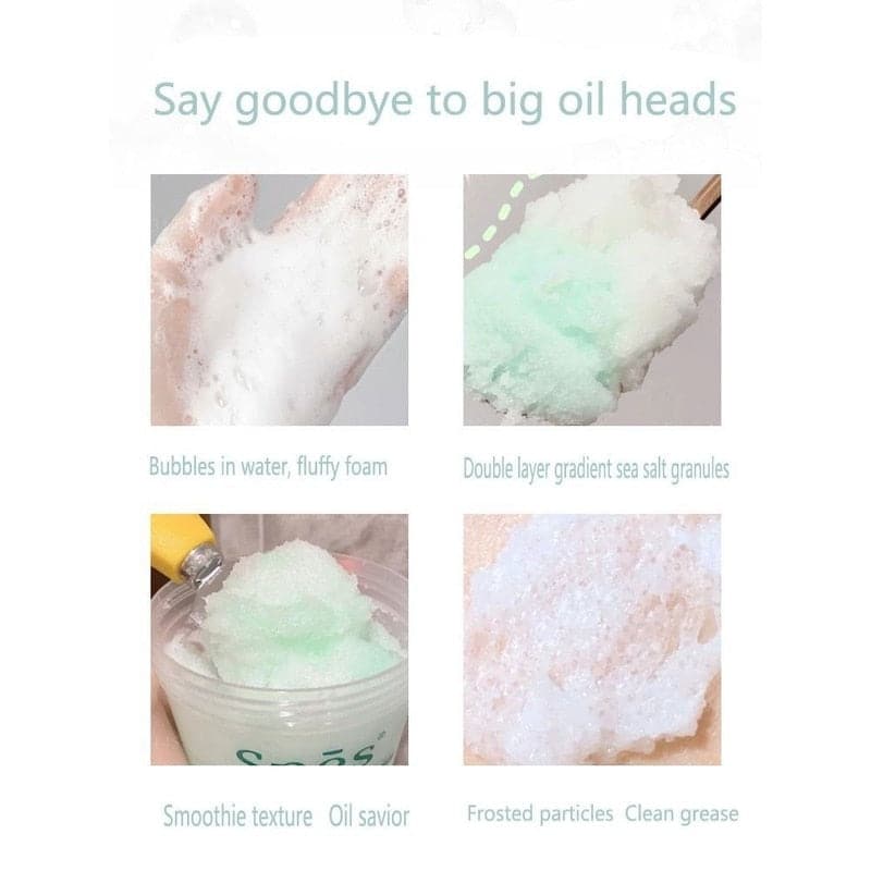 TikTok Selling Sea Salt Shampoo Scalp Scrub Shampoo Oil Control Dandruff Shampoo Fluffy Soothing Shampoo Hair Care