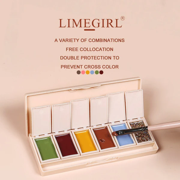 Six-Color Solid Pudding Cream Nail Gel Polish Quick Drying Solid Glue Painting Nail Varnish Solid Uv Gel Diy Nail Kit