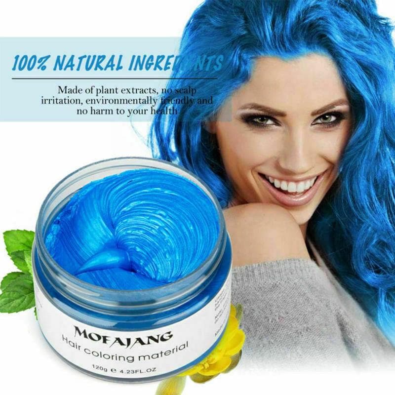 888 Color Hair Wax Dye Styling Pomade Silver Grandma Grey Disposable Hair Strong Gel Cream Hair Dye for Women Men