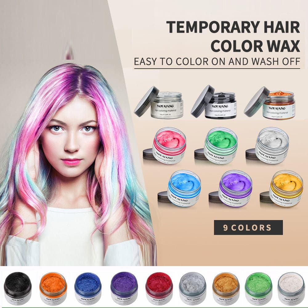 888 Color Hair Wax Dye Styling Pomade Silver Grandma Grey Disposable Hair Strong Gel Cream Hair Dye for Women Men