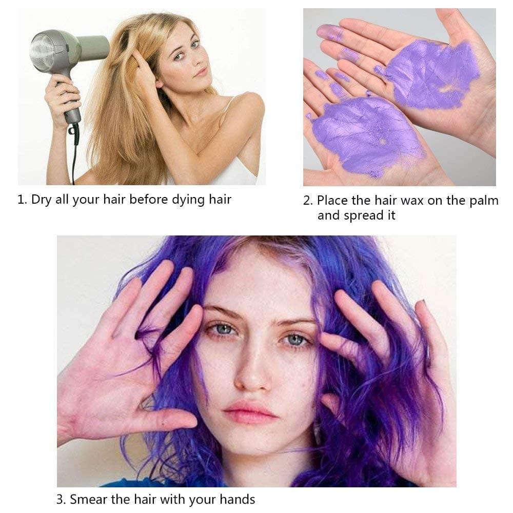 888 Color Hair Wax Dye Styling Pomade Silver Grandma Grey Disposable Hair Strong Gel Cream Hair Dye for Women Men