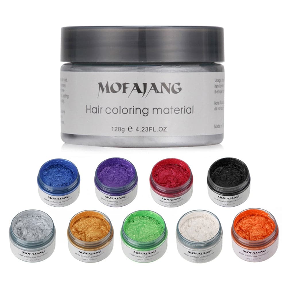 888 Color Hair Wax Dye Styling Pomade Silver Grandma Grey Disposable Hair Strong Gel Cream Hair Dye for Women Men