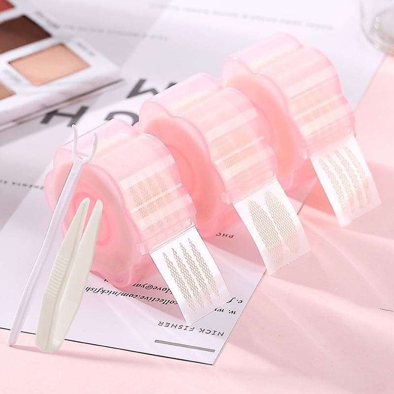 360Pcs/box Big Eyes Make Up Eyelid Sticker Double Eyelid Tape Fold Self Adhesive Stickers S/L Makeup Clear Beige Invisible Tool