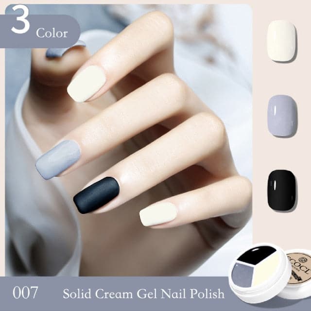3In1 Solid Cream Gel Polish Color Mud UV LED Semi-Permanent Canned Gel Paint Nail Art DIY