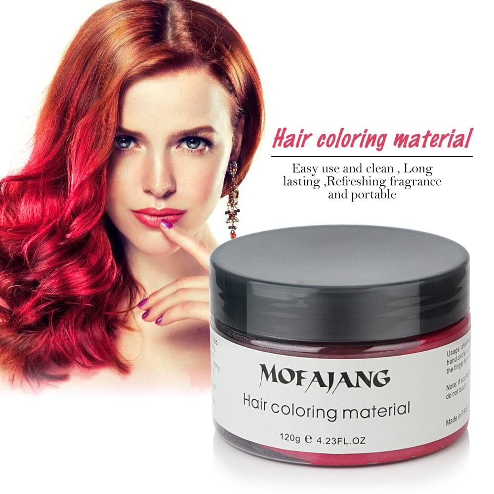 7 Colors Hair Color Wax Hair Dye Temporary Disposable Hair Chalk Paste Creme Modeling Easy Wash