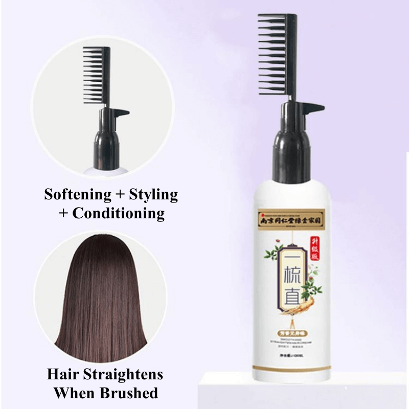 Protein Correcting Hair Straightening Cream Softening Comb