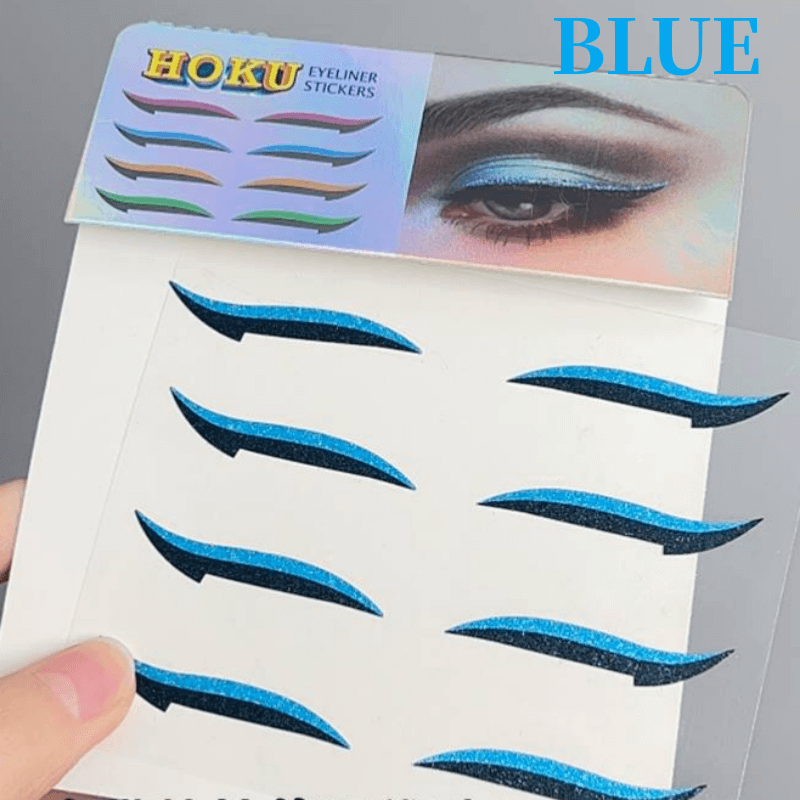 Lazy colored eye shadow stickers