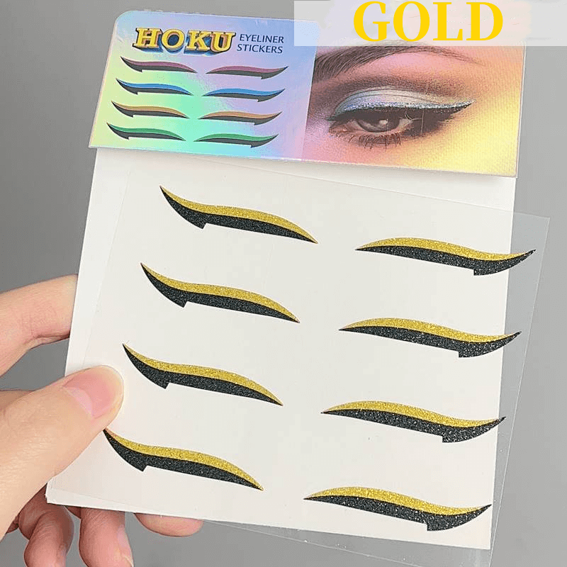 Lazy colored eye shadow stickers