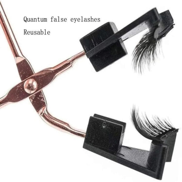 Quantum Magnetic False Eyelashes 3D False Eyelashes Magnetic Eyelash Curler Set Double Magnet False Eyelashes False Eyelash Extensions Without Glue
