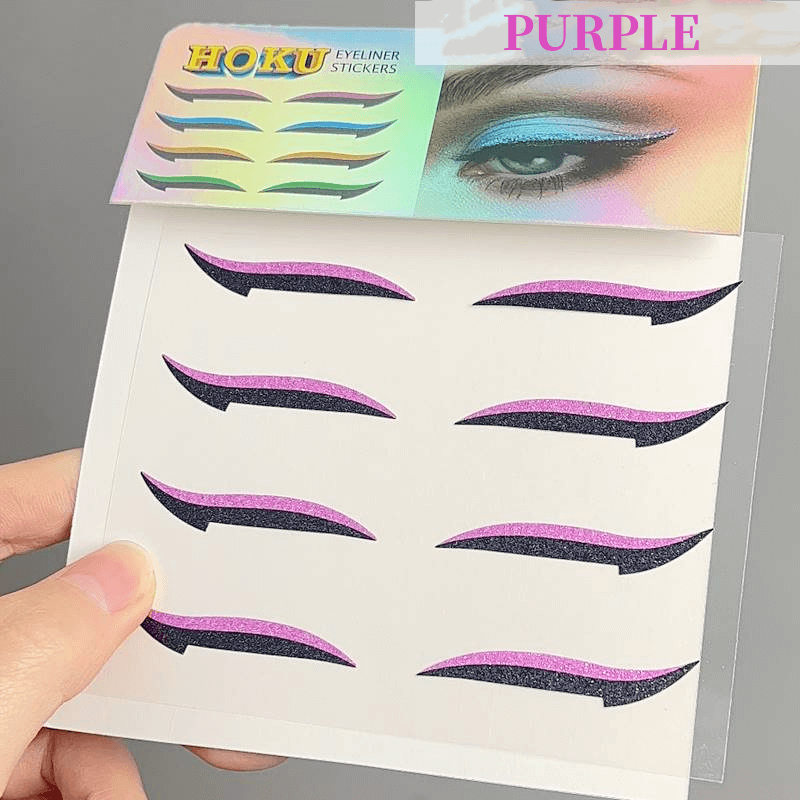 Lazy colored eye shadow stickers