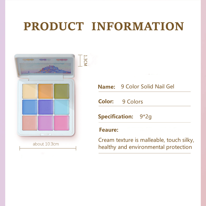 2023 New Nailart Solid Palette Nail Gel