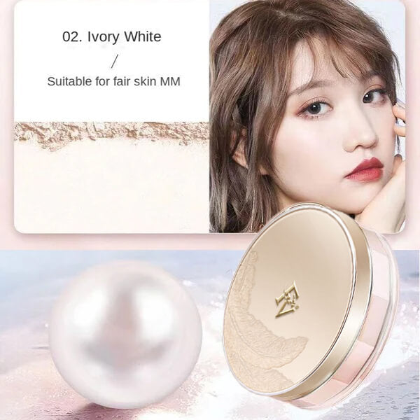 TikTok Loose Powder with Puff Mineral Waterproof Matte Setting Powder Finish Makeup Oil-control Professional Cosmetics for Women