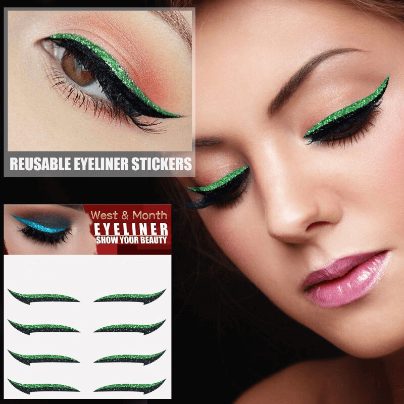 Lazy colored eye shadow stickers
