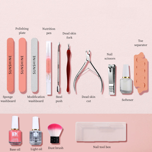 Nail Manicure Kit Complete household Rub Nail File Sharpen Nail Strip Exfoliating Scissors