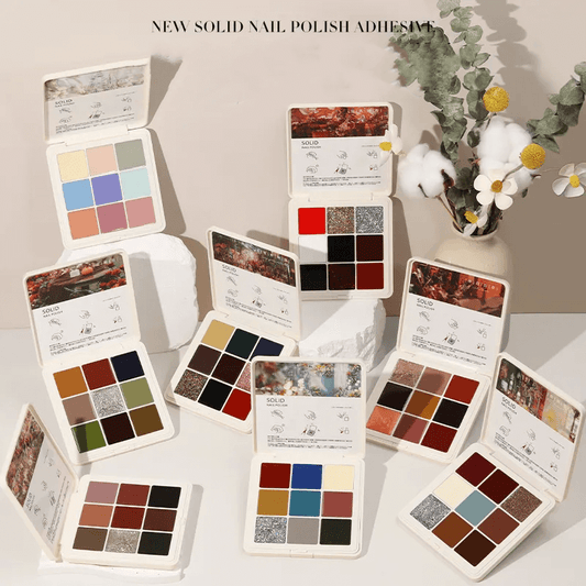 9 Colors Solid Nail Glue Polish 2023 New Cream Glue