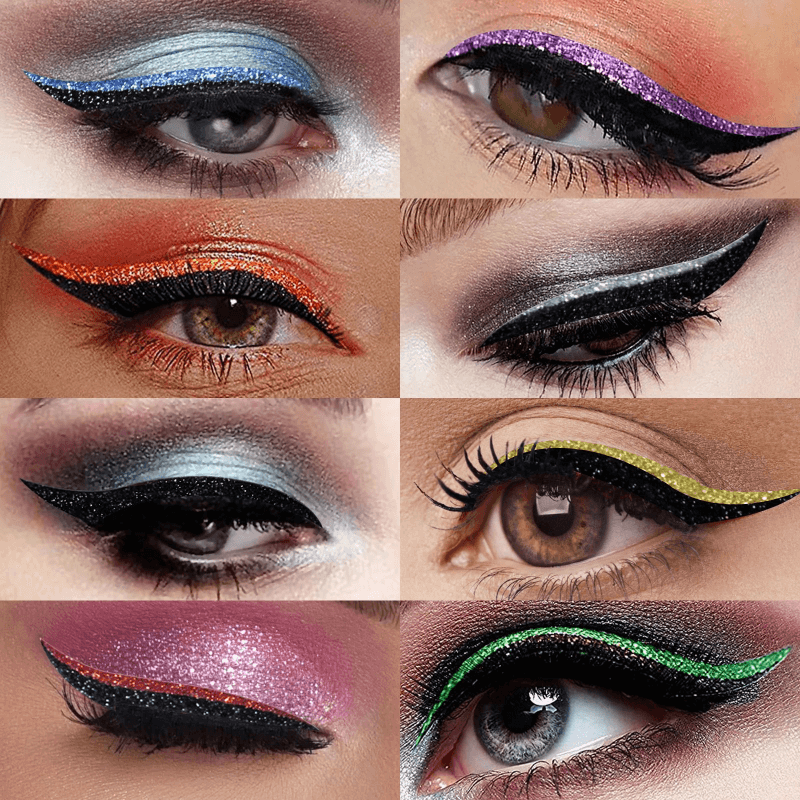 Lazy colored eye shadow stickers