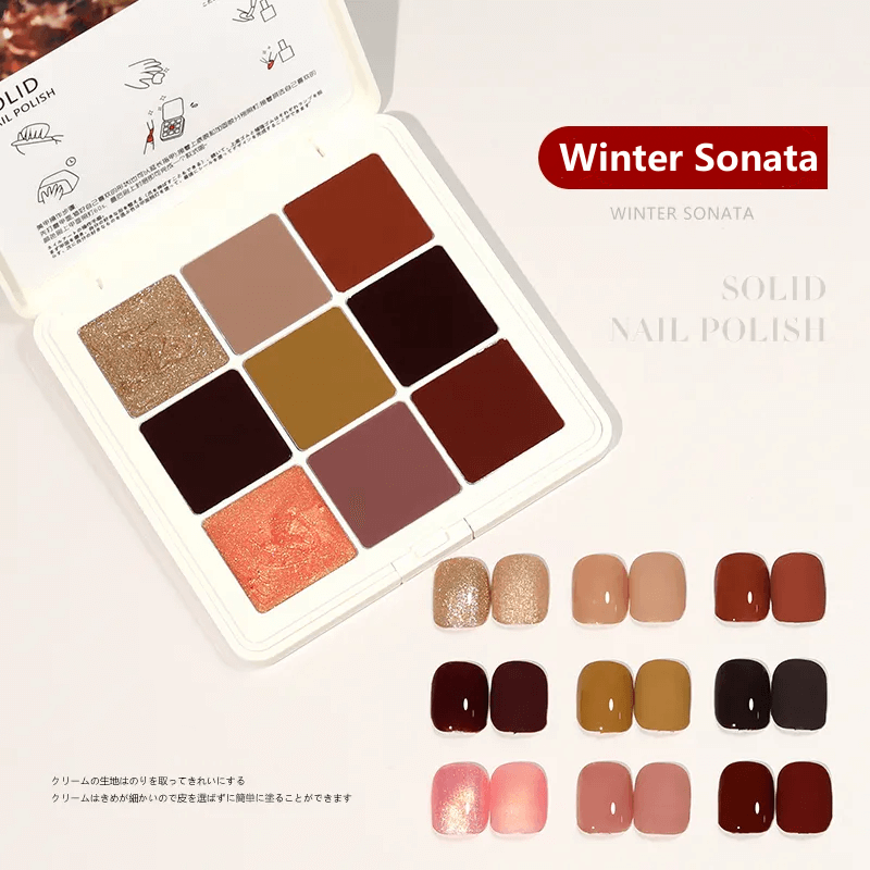 9 Colors Solid Nail Glue Polish 2023 New Cream Glue