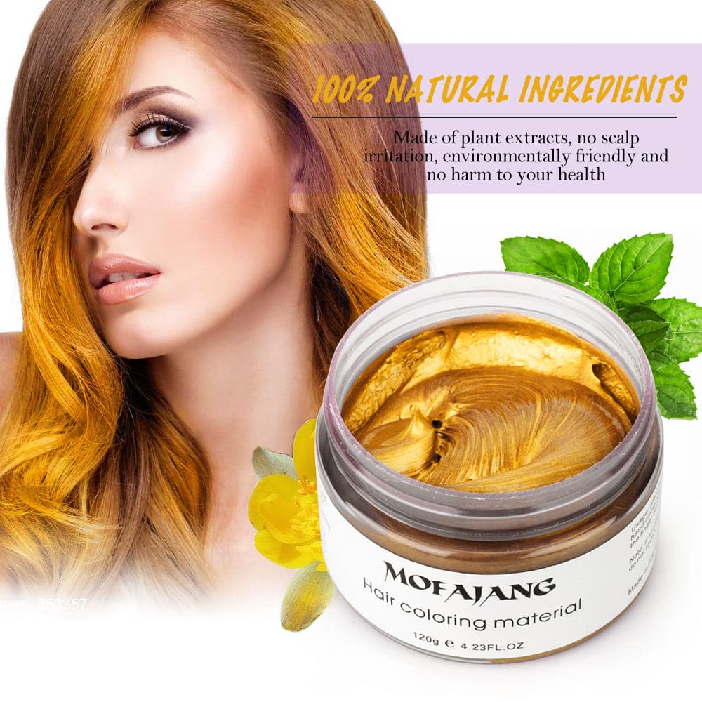 7 Colors Hair Color Wax Hair Dye Temporary Disposable Hair Chalk Paste Creme Modeling Easy Wash