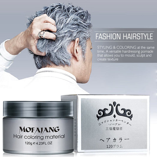 7 Colors Hair Color Wax Hair Dye Temporary Disposable Hair Chalk Paste Creme Modeling Easy Wash