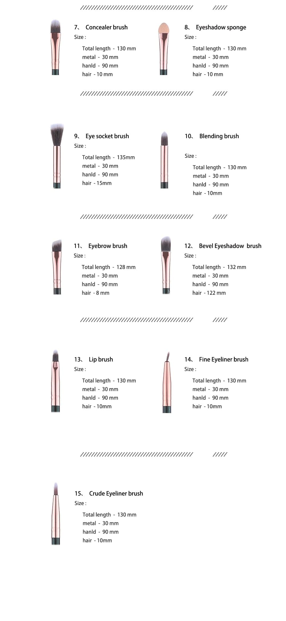 5/15Pcs Makeup Brushes Tool Set Cosmetic Powder Eye Shadow Foundation Blush Blending Beauty Make Up Brush Maquiagem