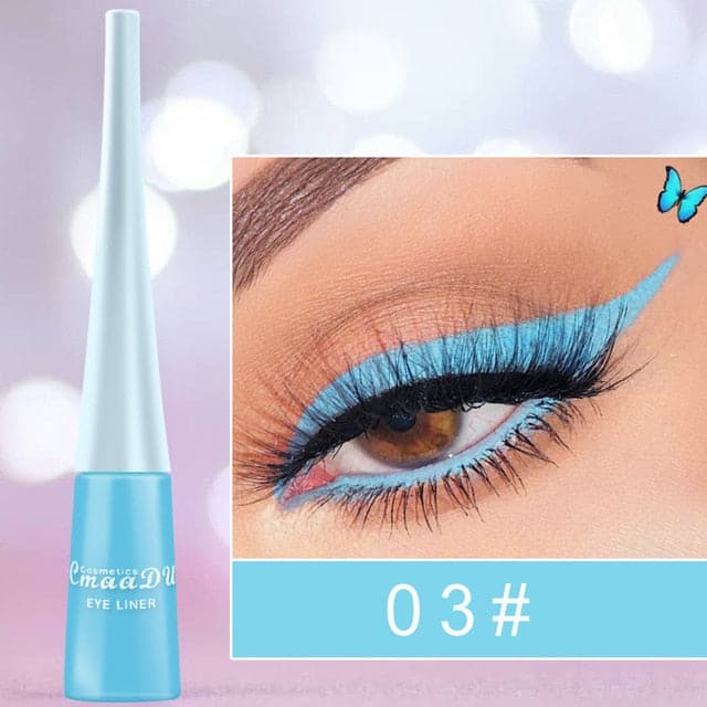 Colorful Liquid Eyeliner Blue Waterproof Long Lasting Diamond Matte Eyeliner Gel Cosmetics