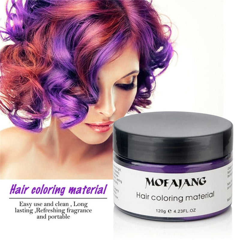 Color Hair Wax Dye Styling Pomade Silver Grandma Grey Disposable Hair Strong Gel Cream Hair Dye for Women Men