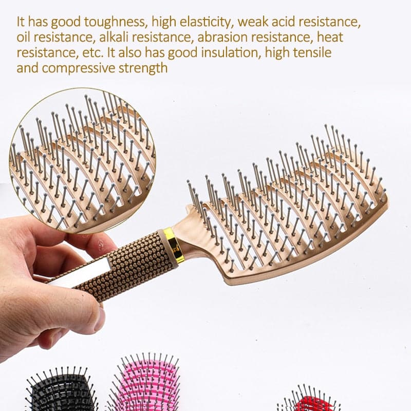 Bristle&Nylon Hair Brush Girls Hair Scalp Massage Comb Women Wet Curly Detangle Hair Brush for Salon Hairdressing Styling Tool