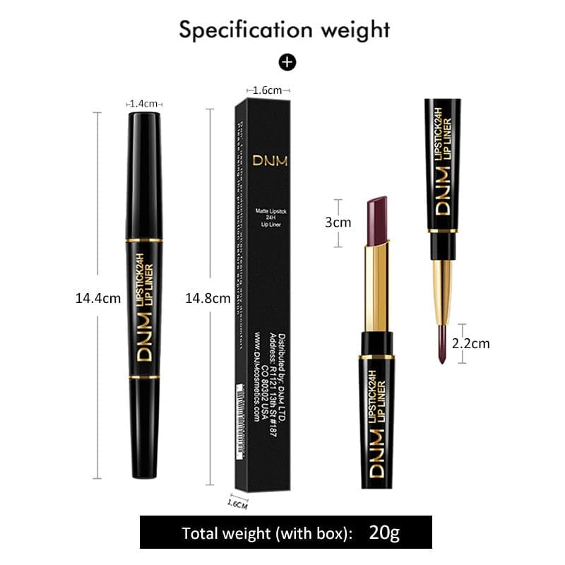 Waterproof Matte Lipstick Pencil Lip Liner Makeup Contour Tint Red Lasting Moisturizing Makeup Contour Cosmetics