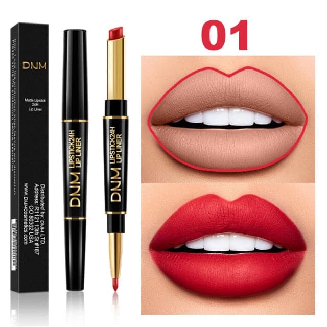 Waterproof Matte Lipstick Pencil Lip Liner Makeup Contour Tint Red Lasting Moisturizing Makeup Contour Cosmetics