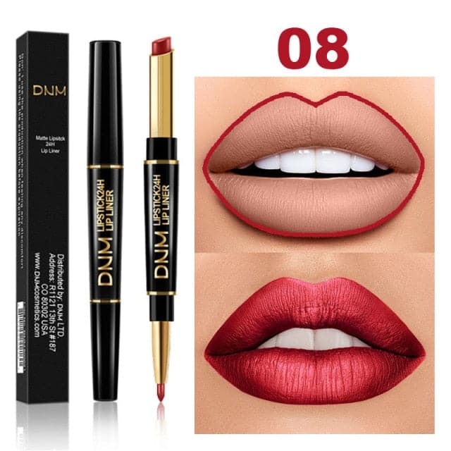 Waterproof Matte Lipstick Pencil Lip Liner Makeup Contour Tint Red Lasting Moisturizing Makeup Contour Cosmetics