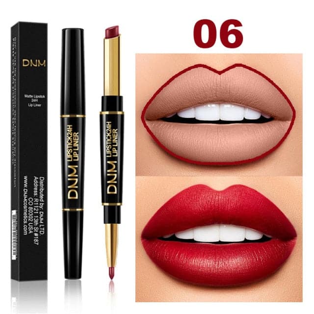 Waterproof Matte Lipstick Pencil Lip Liner Makeup Contour Tint Red Lasting Moisturizing Makeup Contour Cosmetics