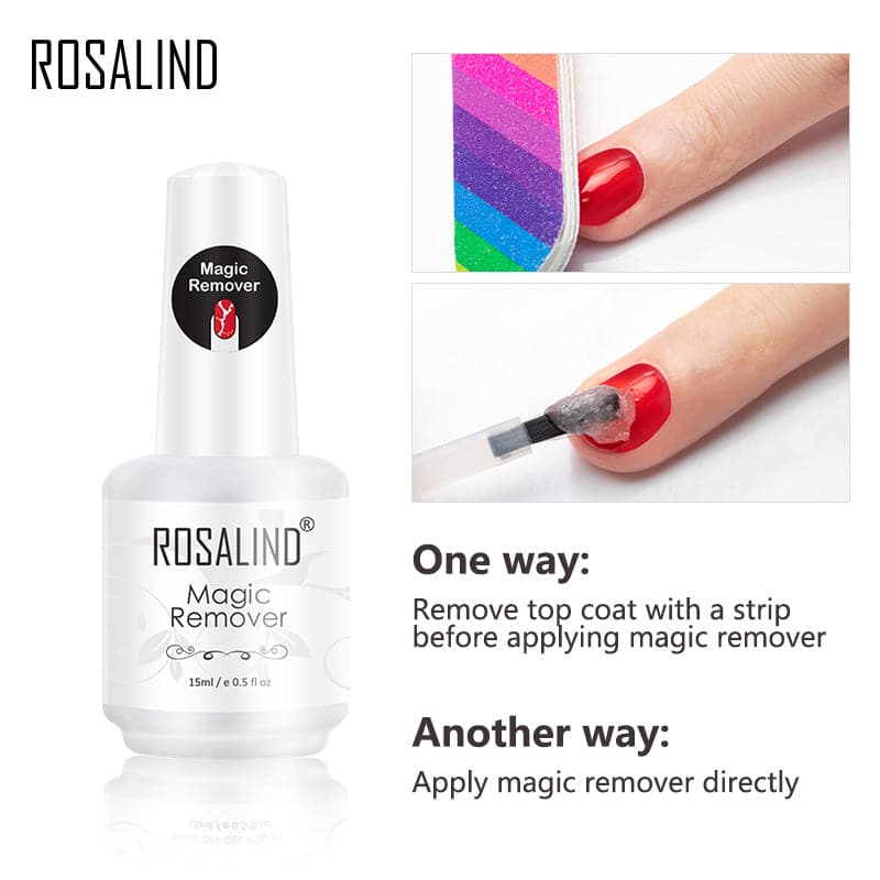 Magic Remover Nail Gel Polish Fast Clean Within 2-3 MINS Soak Off Gel Nail Polish Top Coat Nail Remover