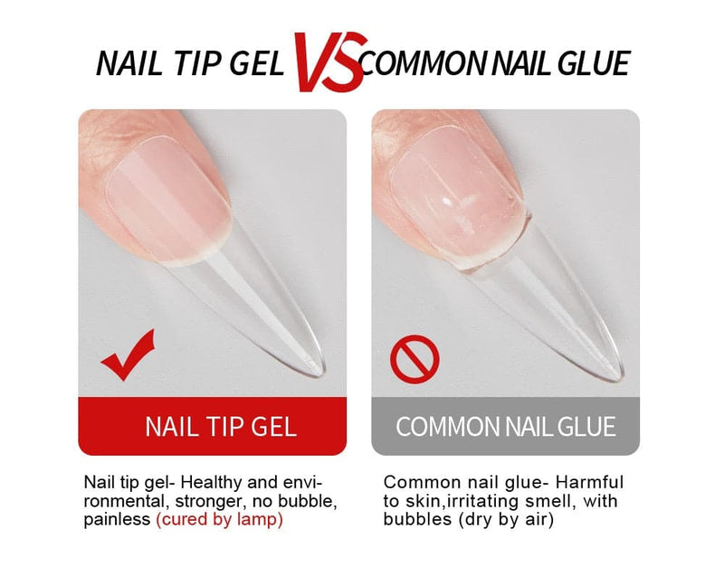 Solid Nail Tip Gel For Quickly Extend Nail For Gel Polish Varnish Extension Nail Art Tips UV/LED Gel Lacquer