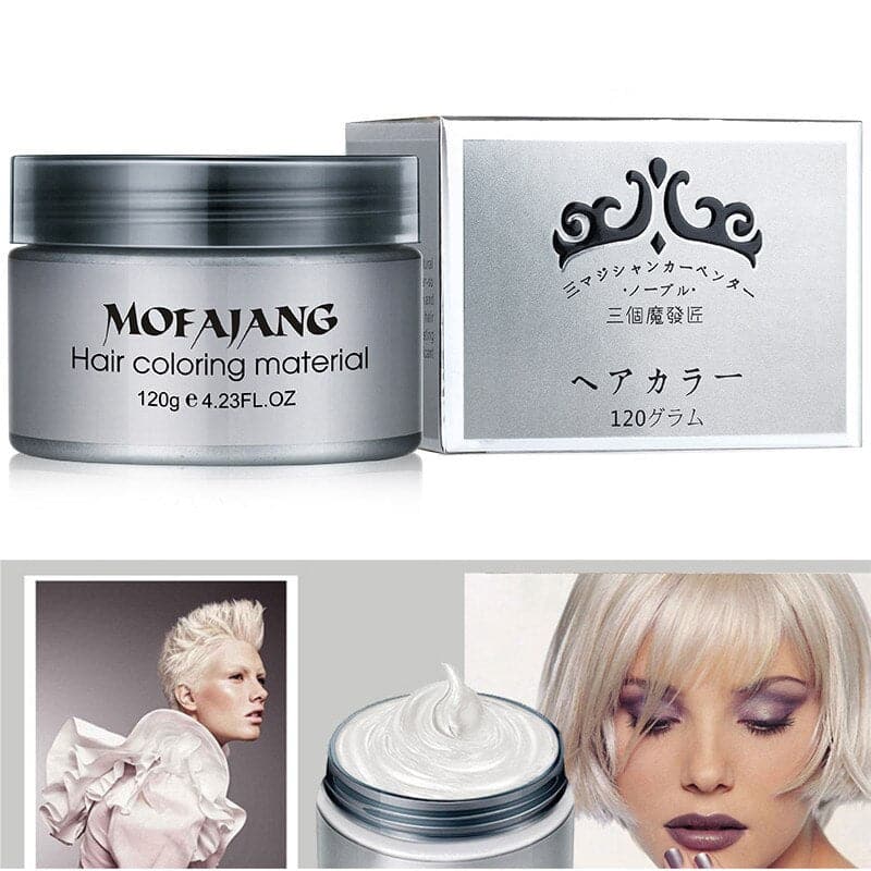 7 Colors Hair Color Wax Hair Dye Temporary Disposable Hair Chalk Paste Creme Modeling Easy Wash