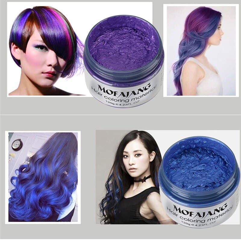 7 Colors Hair Color Wax Hair Dye Temporary Disposable Hair Chalk Paste Creme Modeling Easy Wash