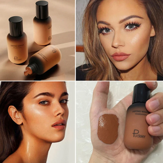 Dark Skin Liquid Foundation Cream For Face Concealer Matte Female Makeup Base Waterproof Long Lasting Facial Cosmetics
